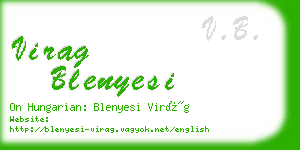 virag blenyesi business card